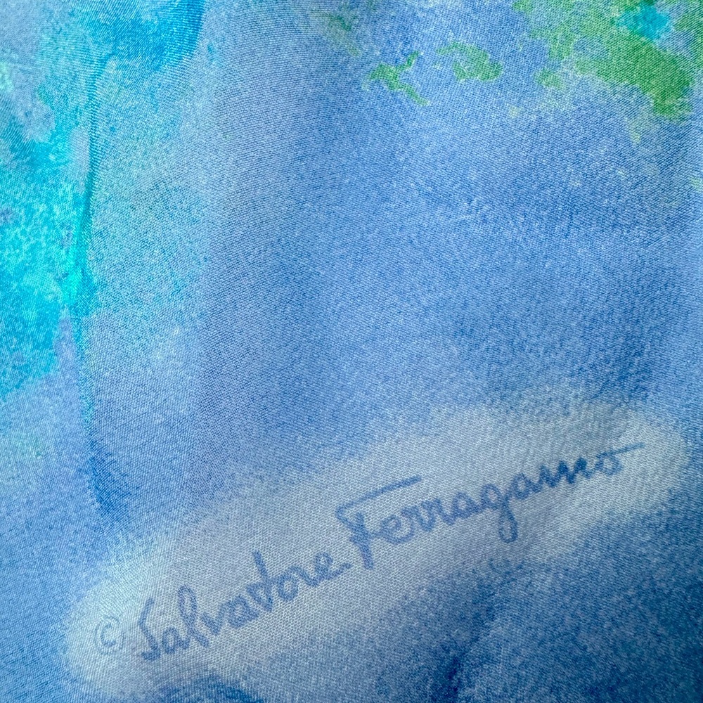 Silk vintage Salvatore ferragamo scarf